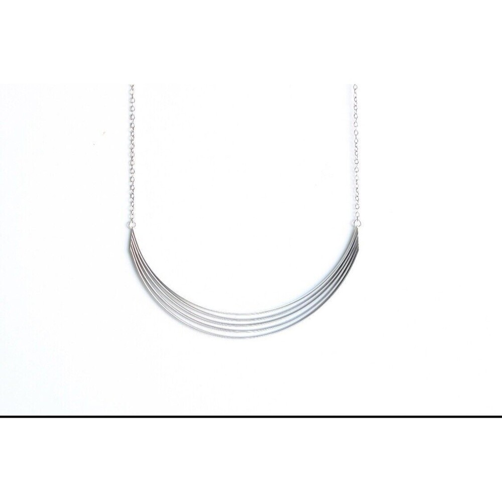 Sterling Silver Arc Boho Necklace Handmade Southwest Chic Unique Design - Picture 7 of 7